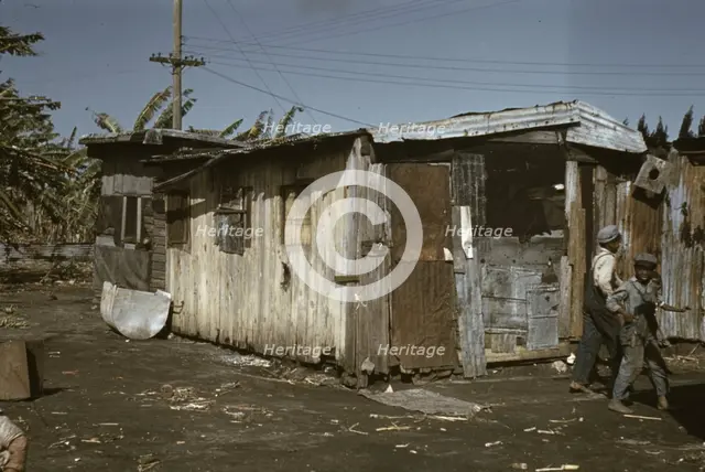 Shacks of Negro migratory workers, Belle Glade, Fla., 1941. Creator: Marion Post Wolcott.