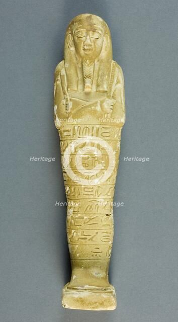 Shabti of Psamtek, Egypt, Late Period, Dynasty 26-31 (664-332 BCE). Creator: Unknown.