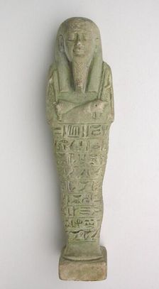 Shabti of Psamtek, Egypt, Late Period, Dynasty 26-31 (664-332 BCE). Creator: Unknown
