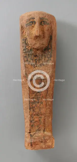 Shabti and Coffin, Middle Kingdom-Ptolemaic Period (2061-31 BCE). Creator: Unknown.