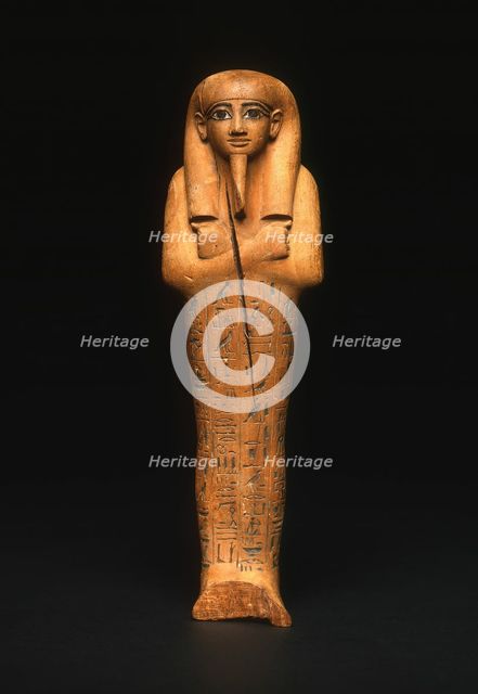 Shabti (Funerary Figurine) of Nebseni, Egypt, New Kingdom, Dynasty 18 (about 1570 BCE). Creator: Unknown.