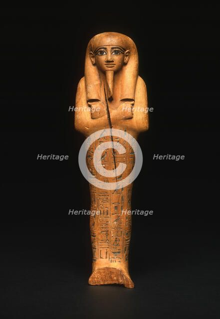 Shabti (Funerary Figurine) of Nebseni, Egypt, New Kingdom, Dynasty 18 (about 1570 BCE). Creator: Unknown.