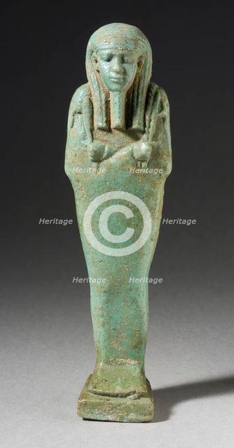 Shabti, Inscribed, 26th Dynasty Late Period, circa 600 BCE. Creator: Unknown.