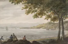 Shad Fishermen on the Shore of the Hudson River, 1811-ca. 1813. Creator: Pavel Petrovic Svin'in