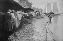 Shad fishing -- fishers and catch, 1915. Creator: Bain News Service