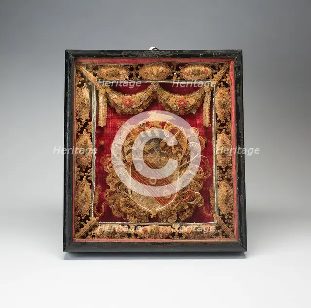 Shadow Box with Coat of Arms, England, Late 17th to early 18th century. Creator: Unknown.