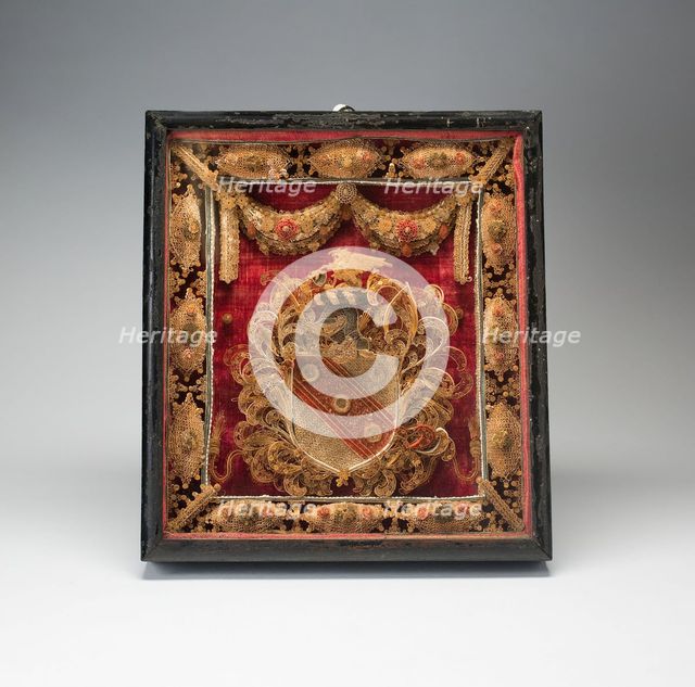 Shadow Box with Coat of Arms, England, Late 17th to early 18th century. Creator: Unknown.