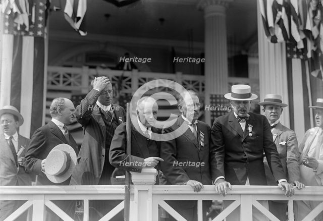 Shadow Lawn, Nj. - Summer White House, Notification Ceremonies, Group of Portico: Unident..., 1916. Creator: Harris & Ewing.