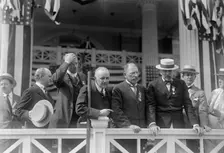 Shadow Lawn, Nj. - Summer White House, Notification Ceremonies, Group of Portico: Unident..., 1916. Creator: Harris & Ewing