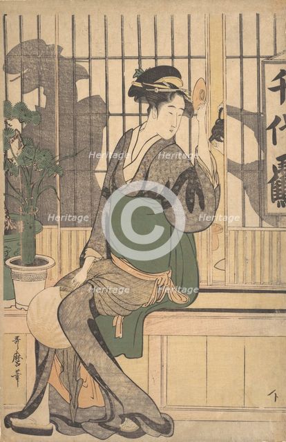 Shadows on the Shoji, 1790s. Creator: Kitagawa Utamaro.