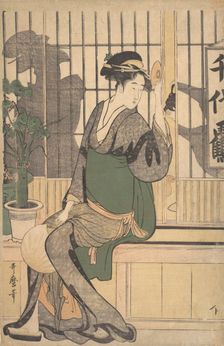 Shadows on the Shoji, 1790s. Creator: Kitagawa Utamaro