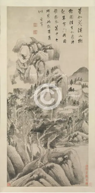 Shaded Dwellings among Streams and Mountains, ca. 1622-25. Creator: Dong Qichang.