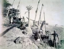 Shadufs in Upper Egypt, late 19th century. Creator: Gabriel Lekegian