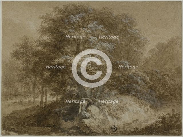 Shady Grove with Nymph Seated Under Tree, n.d. Creator: Adam Friedrich Oeser.