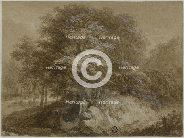Shady Grove with Nymph Seated Under Tree, n.d. Creator: Adam Friedrich Oeser.