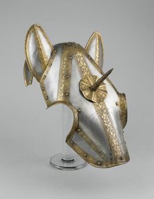 Shaffron, Steel with gilding, c. 1575. Creator: Unknown