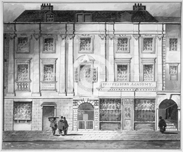 Shaftesbury House, Aldersgate Street, City of London, 1800.                            Artist: John King