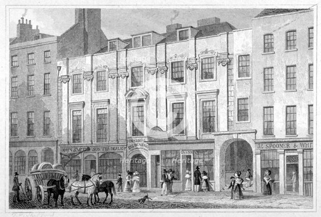 Shaftesbury House, Aldersgate Street, City of London, 1830.                     Artist: Anon