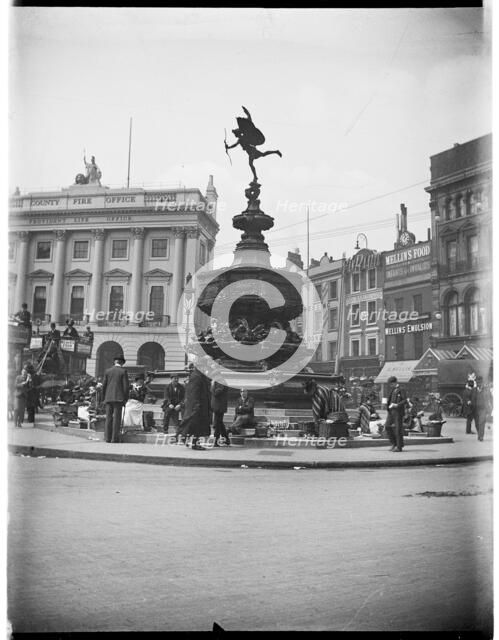 Shaftesbury Memorial Fountain, Piccadilly Circus, City of Westminster, London, 1895-1905. Creator: Charles William  Prickett.