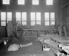 Shafting for new Detroit & Cleveland Navigation Co. steamer, (1907?). Creator: Unknown