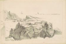 Shag Rocks, Nahant, Massachusetts, 1860-1865. Creator: William Stanley Haseltine
