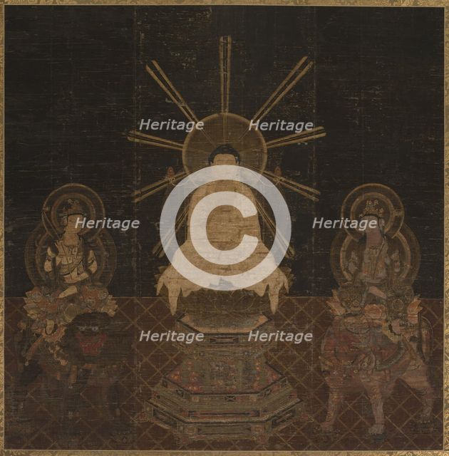 Shaka attended by Fugen and Monju, 1185-1333. Creator: Unknown.