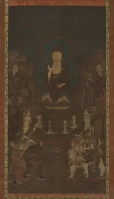 Shaka, Monju, Fugen and the Ten Great Disciples (Judai Deshi), 14th century. Creator: Unknown