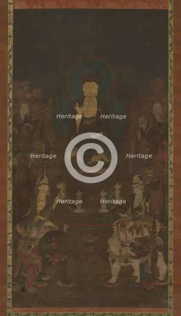 Shaka, Monju, Fugen and the Ten Great Disciples (Judai Deshi), 14th century. Creator: Unknown.