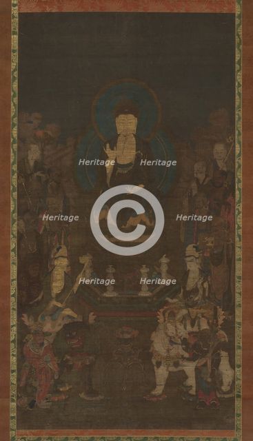 Shaka, Monju, Fugen and the Ten Great Disciples (Judai Deshi), 14th century. Creator: Unknown.