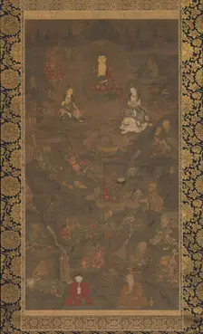 Shaka Triad and the Sixteen Rakan, 14th century. Creator: Unknown