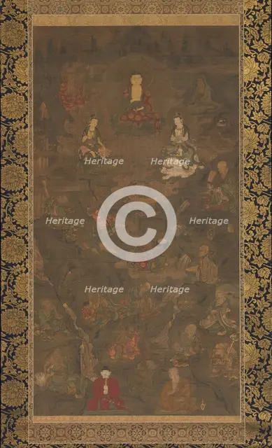 Shaka Triad and the Sixteen Rakan, 14th century. Creator: Unknown.