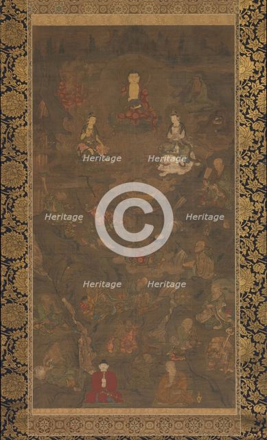 Shaka Triad and the Sixteen Rakan, 14th century. Creator: Unknown.