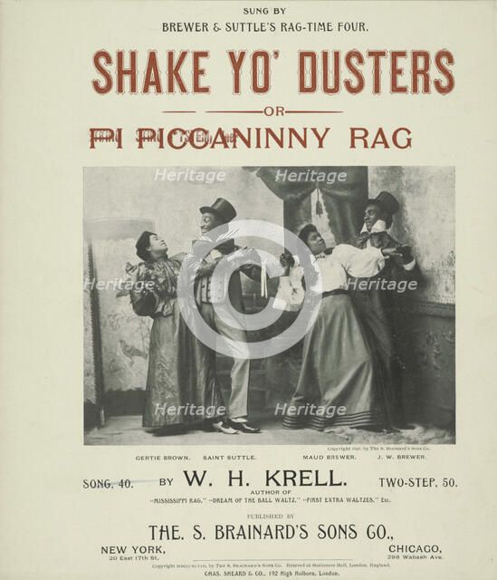 'Shake yo' dusters, or, Pi Piccaninny rag', 1898. Creator: Unknown.