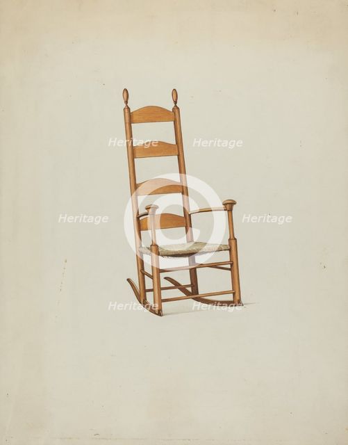Shaker Mushroom Rocker, c. 1936. Creator: Ray Holden.