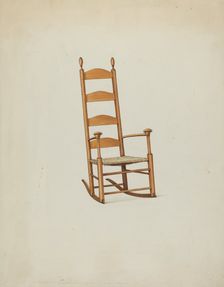 Shaker Mushroom Rocker, c. 1936. Creator: Ray Holden