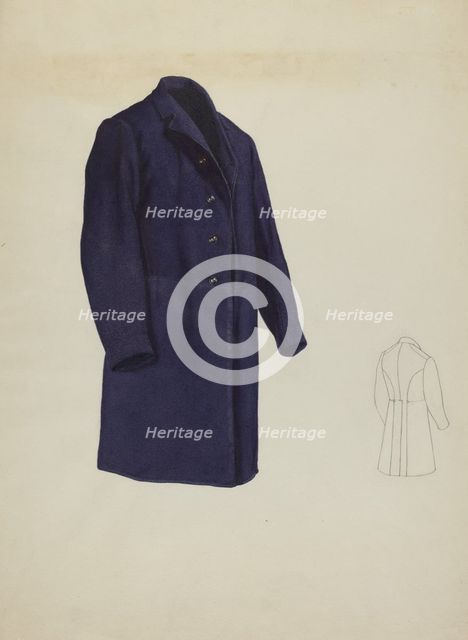 Shaker Man's Coat, c. 1936. Creator: Ingrid Selmer-Larsen.