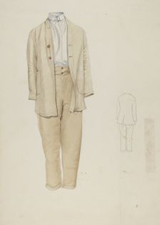 Shaker Man's Costume, 1935/1942. Creator: Helen E. Gilman