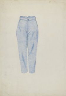 Shaker Man's Trousers, c. 1936. Creator: Alice Stearns