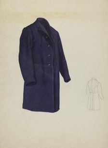 Shaker Man's Coat, c. 1936. Creator: Ingrid Selmer-Larsen