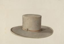 Shaker Man's Hat, c. 1936. Creator: Ingrid Selmer-Larsen