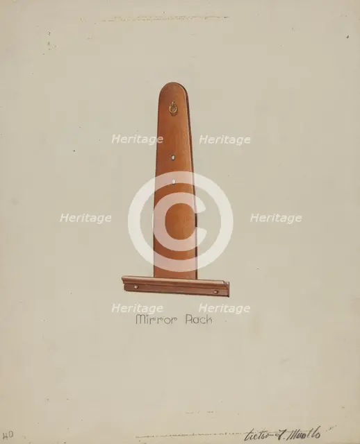 Shaker Mirror Rack, 1935/1942. Creator: Victor F. Muollo.