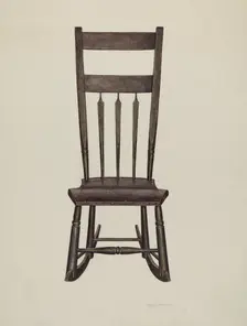 Shaker Nursing Chair, c. 1937. Creator: Helen Bronson