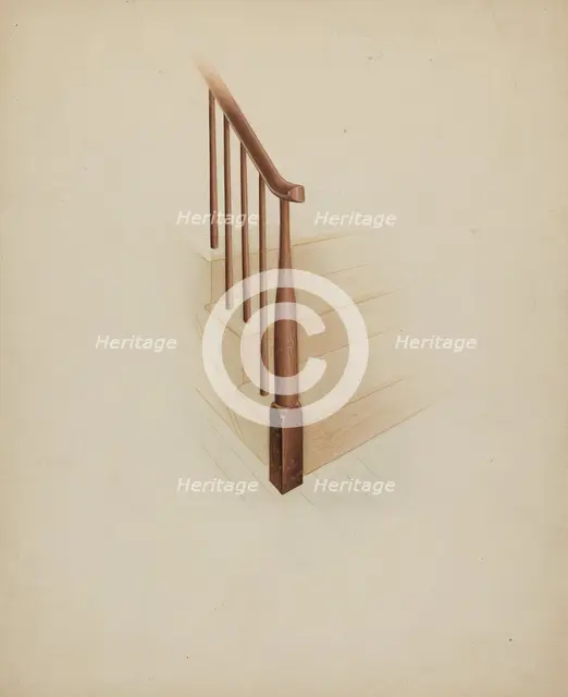 Shaker Newel Post, c. 1937. Creator: Anne Ger.