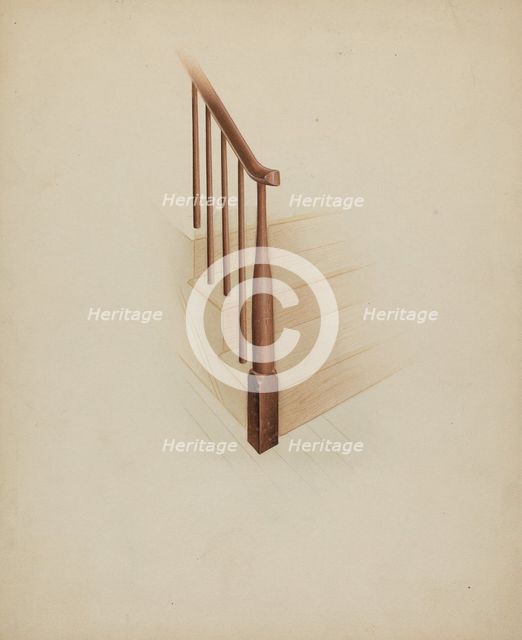 Shaker Newel Post, c. 1937. Creator: Anne Ger.