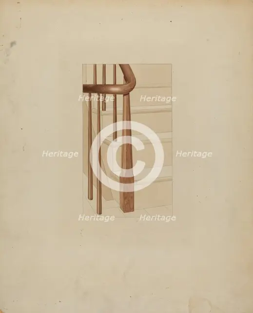 Shaker Newel Post, c. 1937. Creator: John W Kelleher.