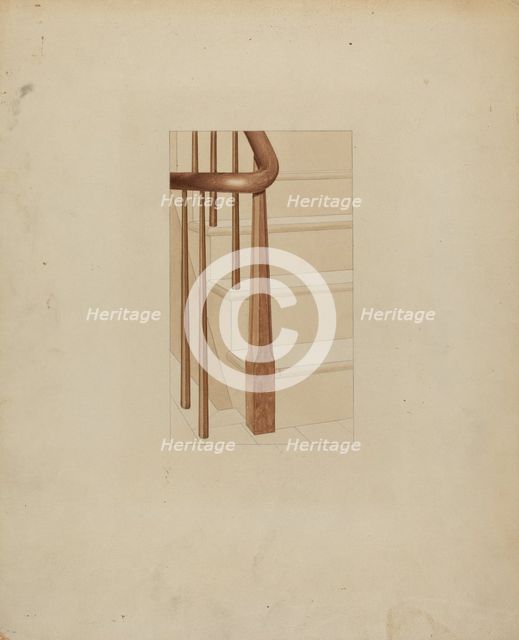 Shaker Newel Post, c. 1937. Creator: John W Kelleher.