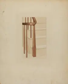 Shaker Newel Post, c. 1937. Creator: John W Kelleher