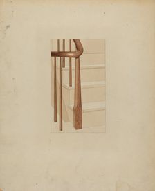 Shaker Newel Post, c. 1937. Creator: John W Kelleher