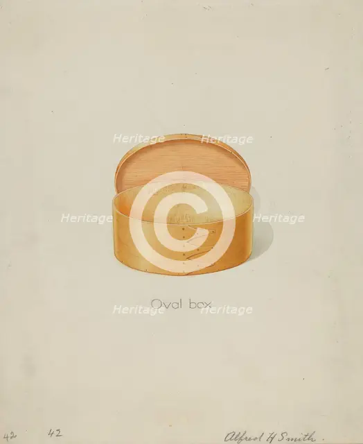 Shaker Oval Box, c. 1936. Creator: Alfred H. Smith.