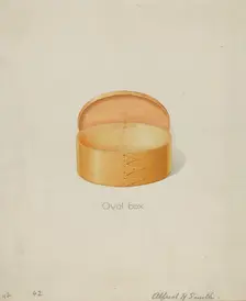 Shaker Oval Box, c. 1936. Creator: Alfred H. Smith